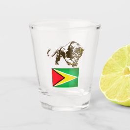 Vlag van Guyana bij Jaguar Shot Glas