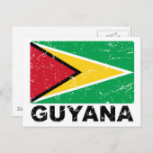  vlag van Guyana Briefkaart (Voorkant / Achterkant)