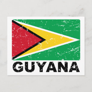  vlag van Guyana Briefkaart