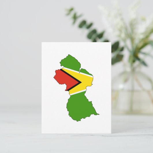 vlag van Guyana Briefkaart (Staand voorkant)
