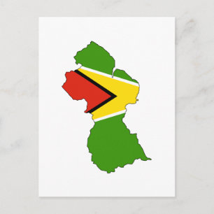 vlag van Guyana Briefkaart