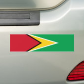 Vlag van Guyana Bumpersticker (Op auto)