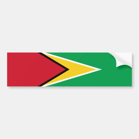 Vlag van Guyana Bumpersticker (Voorkant)