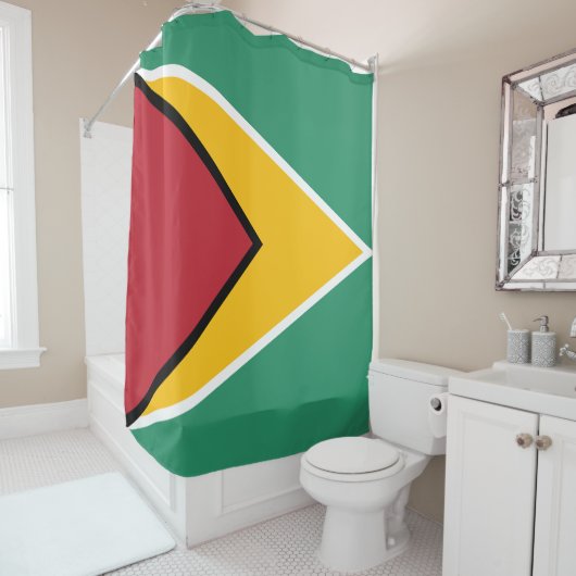 Vlag van Guyana Douchegordijn (In situ)