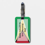 Vlag van Guyana Easy ID Personal Bagagelabel (Achterkant verticaal)