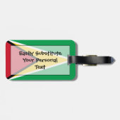 Vlag van Guyana Easy ID Personal Bagagelabel (Achterkant horizontaal)