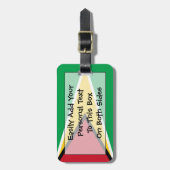 Vlag van Guyana Easy ID Personal Bagagelabel (Voorkant verticaal)