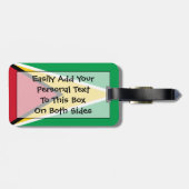 Vlag van Guyana Easy ID Personal Bagagelabel (Achterkant horizontaal)