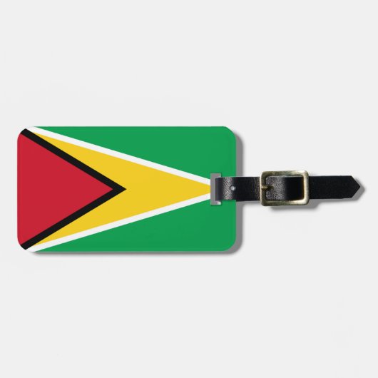 Vlag van Guyana Easy ID Personal Bagagelabel (Voorkant horizontaal)