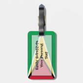 Vlag van Guyana Easy ID Personal Bagagelabel (Achterkant verticaal)