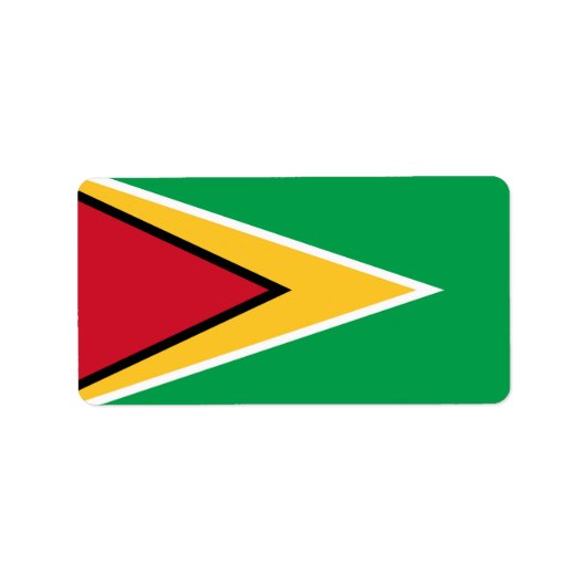 Vlag van Guyana Etiket (Voorkant)