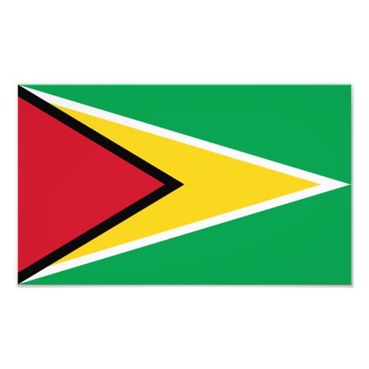 Vlag van Guyana Foto Afdruk (Voorkant)