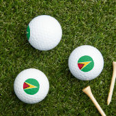 Vlag van Guyana Golfballen (Insitu Gras)