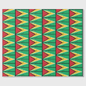 VLAG VAN GUYANA | Gouden pijlpunt | GUYAANS Cadeaupapier (Vlak)