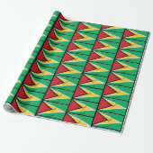 VLAG VAN GUYANA | Gouden pijlpunt | GUYAANS Cadeaupapier (Uitgerold)