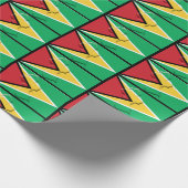 VLAG VAN GUYANA | Gouden pijlpunt | GUYAANS Cadeaupapier (Hoek)