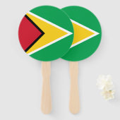 Vlag van Guyana Handwaaier (Voorkant en achterkant)