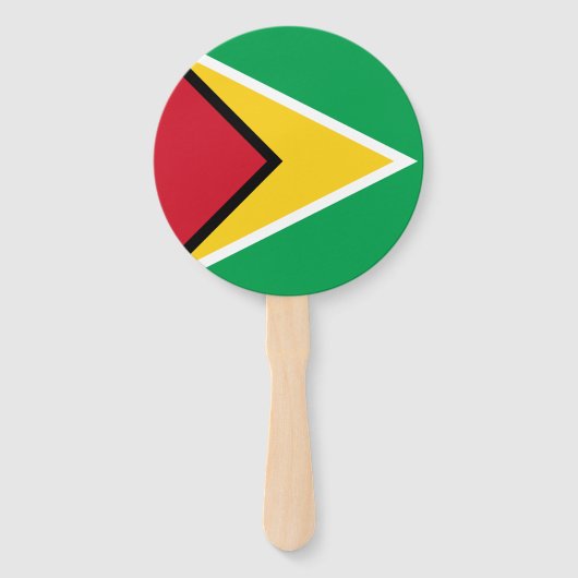 Vlag van Guyana Handwaaier (Voorkant)