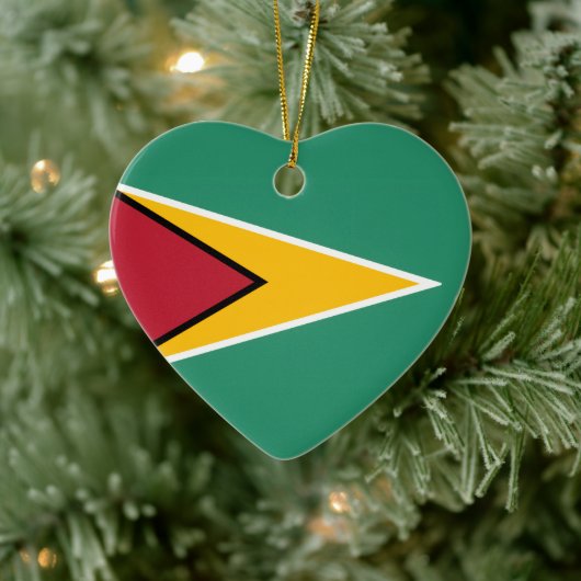 Vlag van Guyana Keramisch Ornament (Boom)