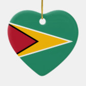 Vlag van Guyana Keramisch Ornament (Achterkant)