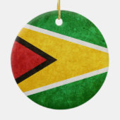 Vlag van Guyana Keramisch Ornament (Achterkant)