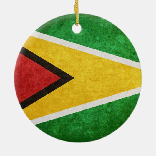 Vlag van Guyana Keramisch Ornament (Achterkant)