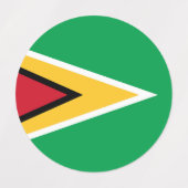 Vlag van Guyana Labels (Design 1)