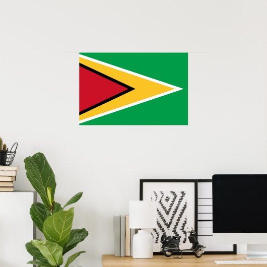 Vlag van Guyana Poster (Thuiskantoor)