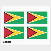 Vlag van Guyana Rechthoekige Sticker (Vel)