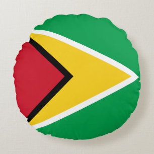 Vlag van Guyana Rond Kussen