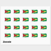 Vlag van Guyana Ronde Sticker (Vel)