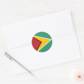 Vlag van Guyana Ronde Sticker (Envelop)