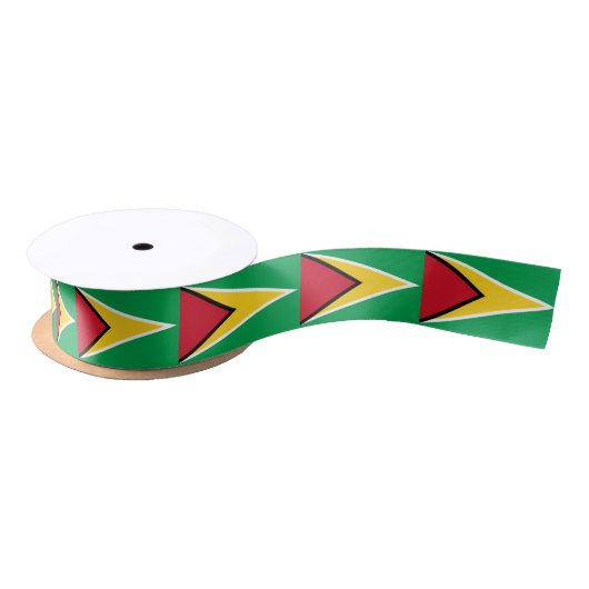 Vlag van Guyana Satijnen Lint (Spoel)