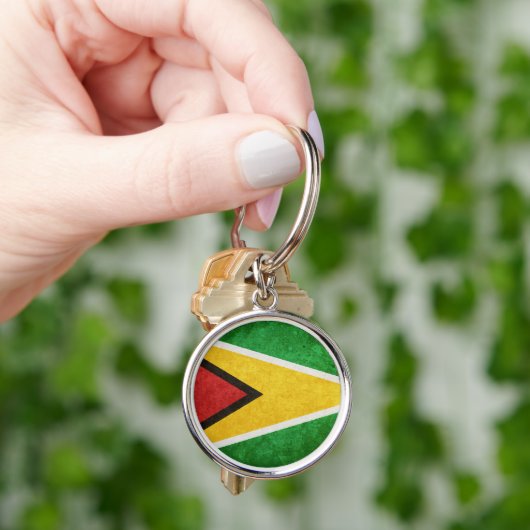 Vlag van Guyana Sleutelhanger (Hand)