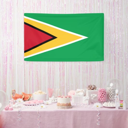 Vlag van Guyana Spandoek (Feest)