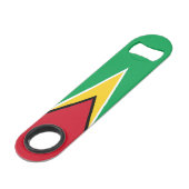 Vlag van Guyana Speed Flessenopener (Voorkant Gekanteld)