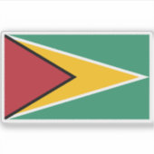 Vlag van Guyana Sticker (Voorkant)