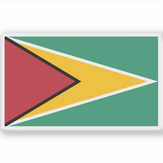 Vlag van Guyana Sticker (Voorkant)