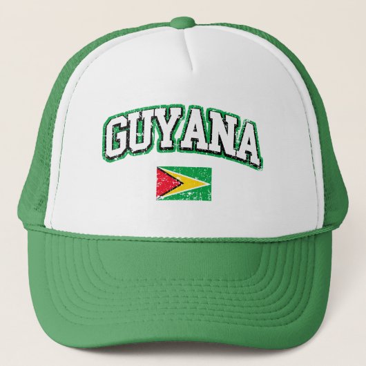  vlag van Guyana Trucker Pet (Voorkant)