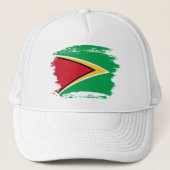 Vlag van Guyana Trucker Pet (Voorkant)