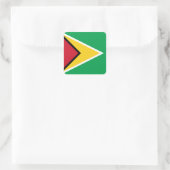 Vlag van Guyana Vierkante Sticker (Tas)