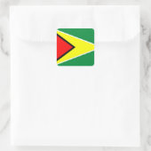 Vlag van Guyana Vierkante Sticker (Tas)