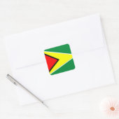 Vlag van Guyana Vierkante Sticker (Envelop)