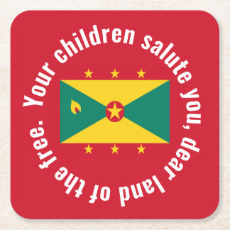 Vlag van Guyana Volkslied Rood Groen Geel Kartonnen Onderzetters
