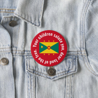 Vlag van Guyana Volkslied Rood Groen Geel Ronde Button 7,6 Cm