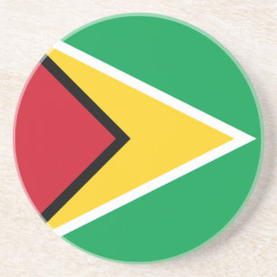 Vlag van Guyana Zandsteen Onderzetter