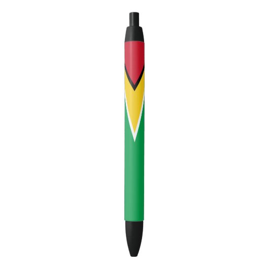 Vlag van Guyana Zwarte Inkt Pen (Voorkant Verticaal)