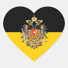 vlag van Habsburg en imperiale wapenstilstand Hart Sticker