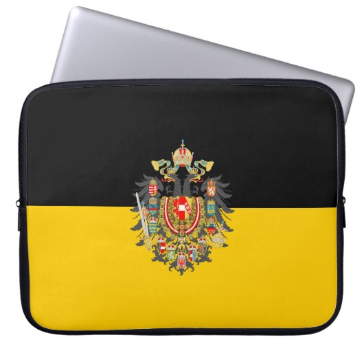vlag van Habsburg en imperiale wapenstilstand Laptop Sleeve (Voorkant)