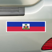 vlag van Haïti Bumpersticker (Op auto)